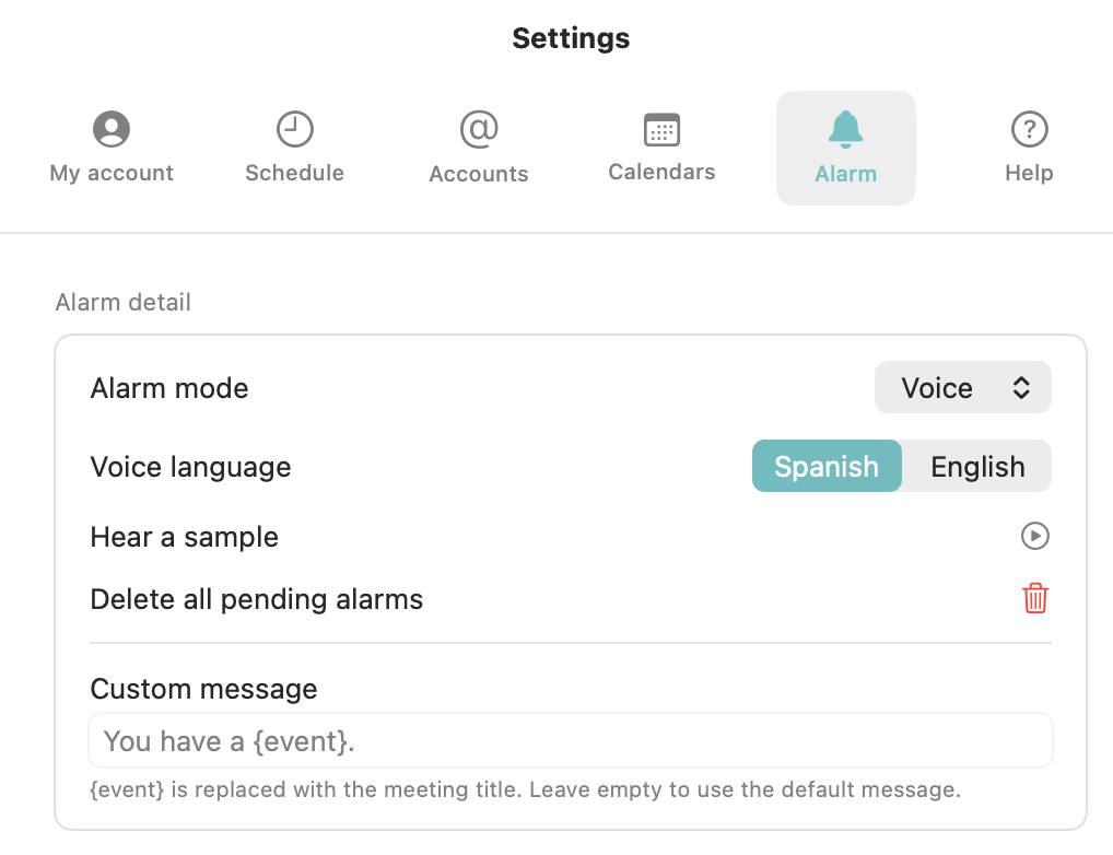 Alarma por voz en Brief Summary
