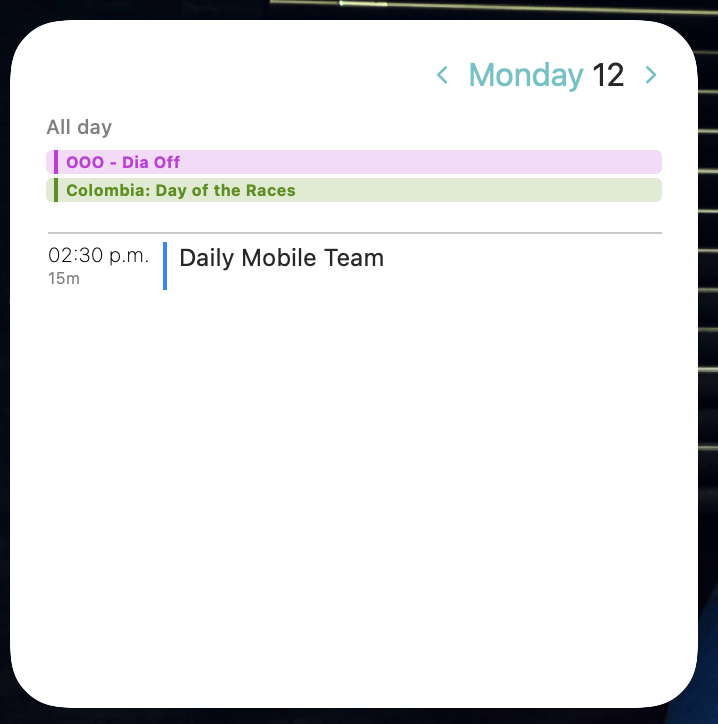 Widget de escritorio en Brief Summary